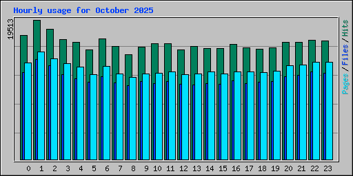 Hourly usage for October 2025