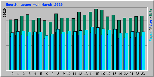 Hourly usage for March 2026