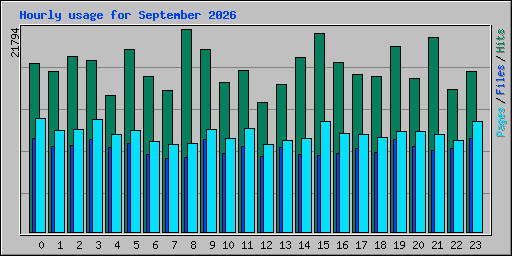 Hourly usage for September 2026