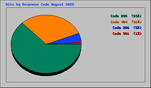 Hits by Response Code August 2025