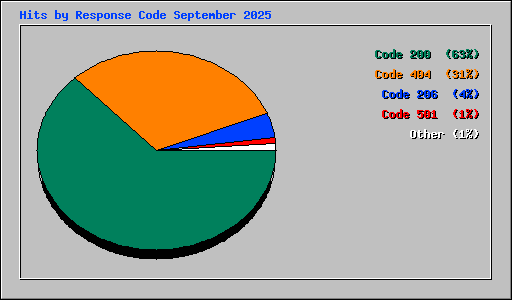 Hits by Response Code September 2025