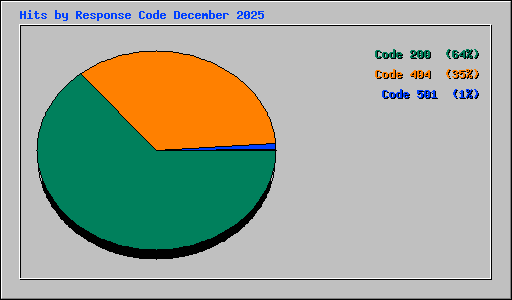 Hits by Response Code December 2025